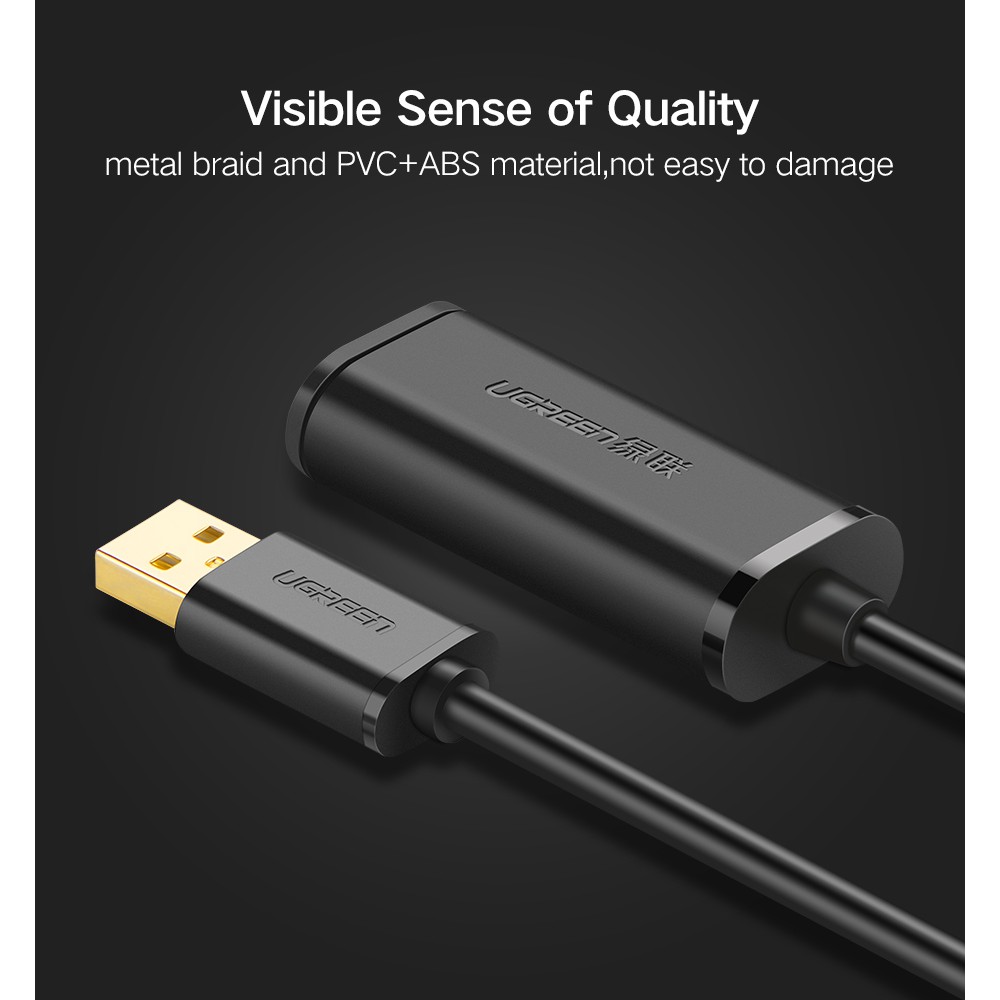 UGREEN รุ่น 10321 สายเพิ่มความยาว ตัวผู้ เป็น ตัวเมีย USB Extension  Flash Drive, Card Reader, Hard Drive,ยาว 5-10 เมตร - รูปที่ 3