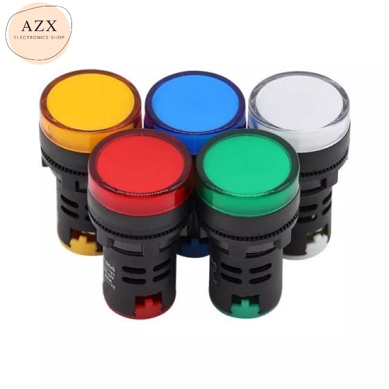 ถูกสุด! Pilot Lamp ไพล็อตแลมป์ LED 22mm 220V 24V 12V สินค้าพร้อมส่ง