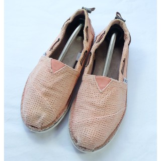 Toms Shoes Stitchouts Size 7W / 37EU / 23 CM. สีส้ม มือสอง ของแท้