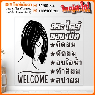 สติ๊กเกอร์ร้านเสริมสวย สติ๊กเกอร์ไดคัท BEAUTY SALON ขายดิบขายดี รุ่น BB-001-009 By STICKER4289