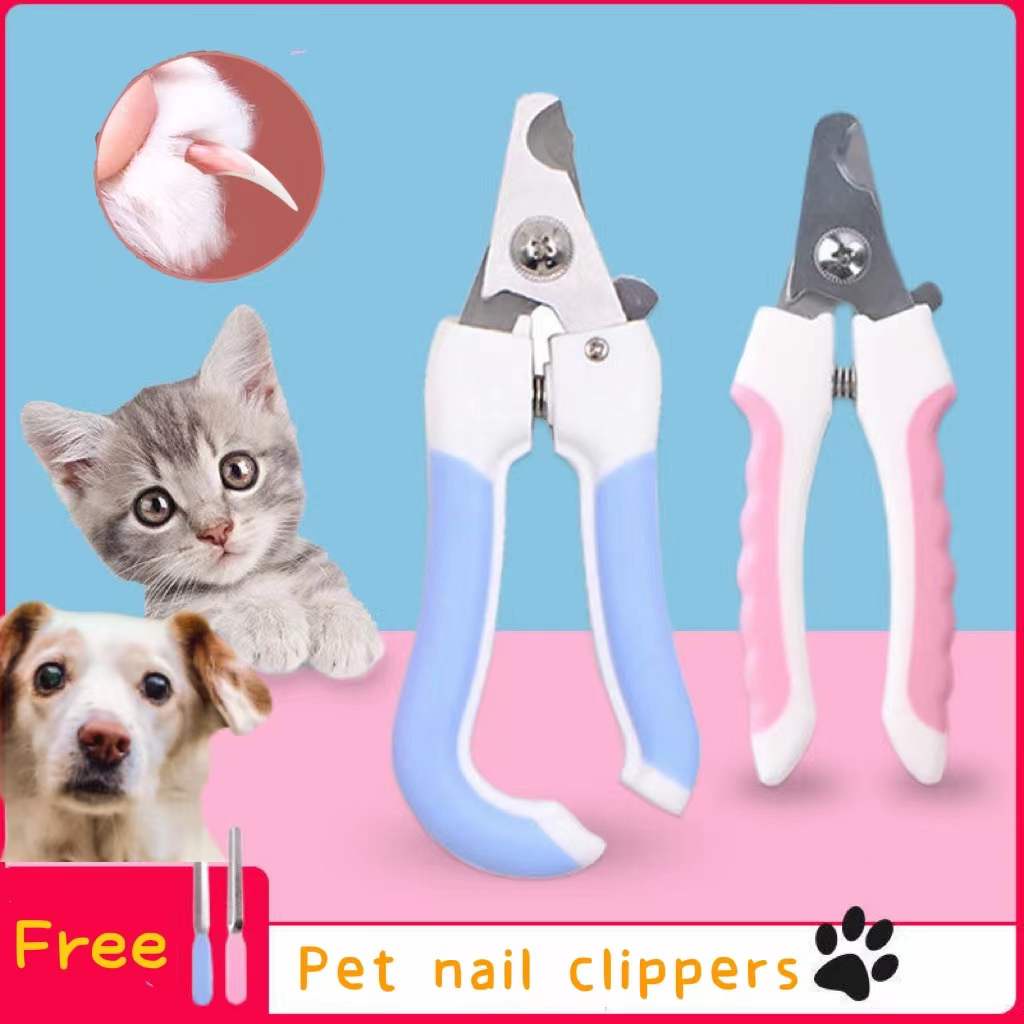 กรรไกรตัดเล็บแมว กรรไกรตัดเล็บสุนัข pet nail clippers กรรไกรตัดเล็บสัตว์ กรรไกรกรูมมิ่งและทำความสะอา ชมพูหรือฟ้า