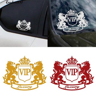 Emden สติกเกอร์ลาย Double Lion Crown VIP สำหรับติดรถยนต์ รถจักรยานยนต์