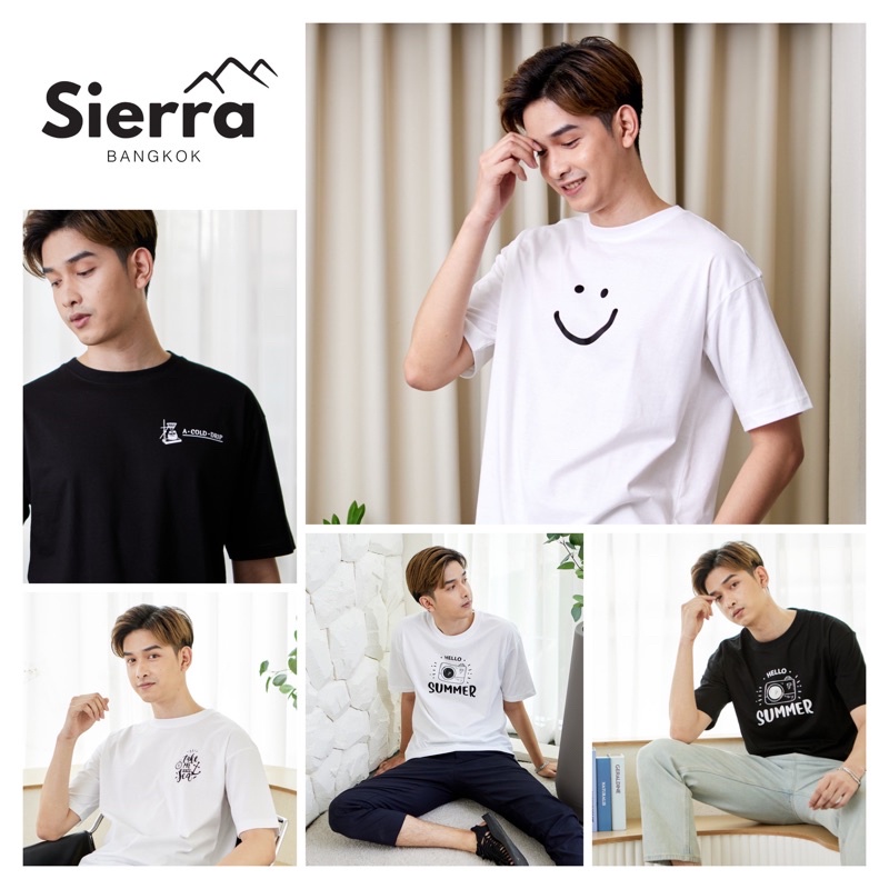 เสื้อโอเวอร์ไซส์ เสื้อโอเวอร์ไซส์ผู้ชาย ไหล่ตก เสื้อยืดOversized ลายสกรีนมินิมอล ลายใหม่🔥🔥 by Sierra