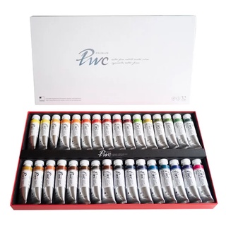 ShinHan PWC Color 15ml 32Tube SET (S1219150-0032) / เซ็ตสีน้ำ ShinHan เกรด Premium Artist 15ml 32 สี