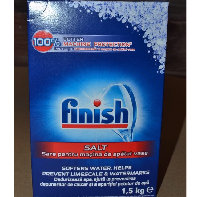 เกลือล้างจานสําหรับเครื่องล้างจาน Finish Salt 1.5กก. กล่องจากเยอรมัน