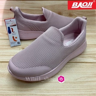 Baoji BJW 729 รองเท้าสลิป-ออน (37-41) สีดำ/ดำขาว/ขาว/ครีม/ม่วง ซซ