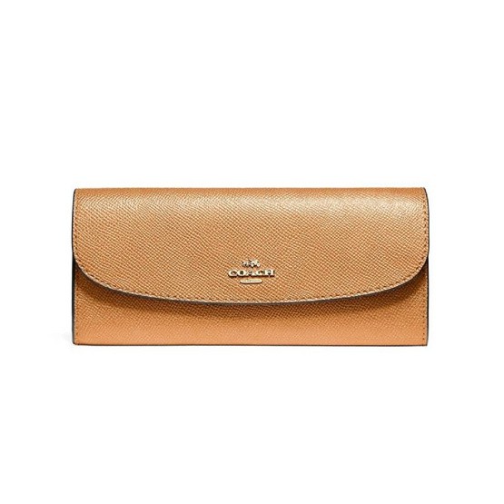 COACH กระเป๋าสตางค์ COACH F59949 SOFT WALLET สีน้ำตาล
