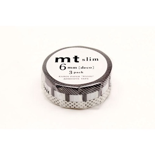 mt masking tape mt slim deco F (MTSLIM21) / เทปตกแต่งวาชิ รุ่น slim ลาย deco F ประเทศญี่ปุ่น