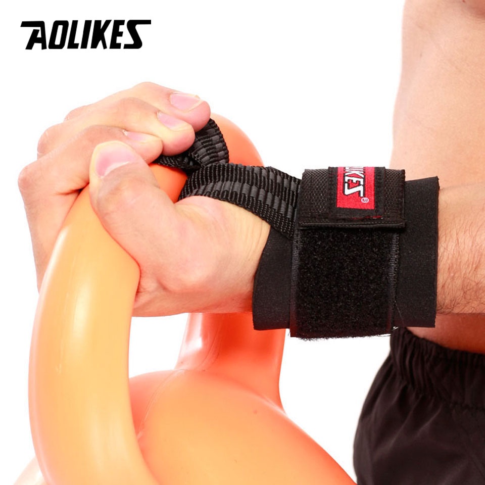 Aolikes 1 คู่ กันลื่น หนา ยิม ฝึกยกน้ําหนัก ถุงมือ บาร์เบล สายรัด ห่อมือ พร้อมสายรัดข้อมือ - รูปที่ 2