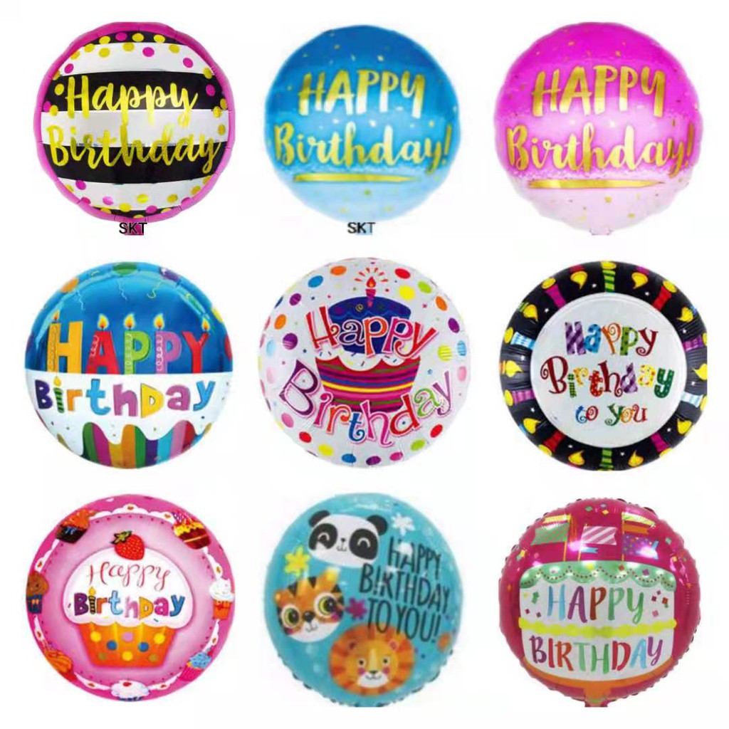 (51-80) 18INCH BALLOON HAPPY BIRTHDAY FOIL 18INCH & OTHERS