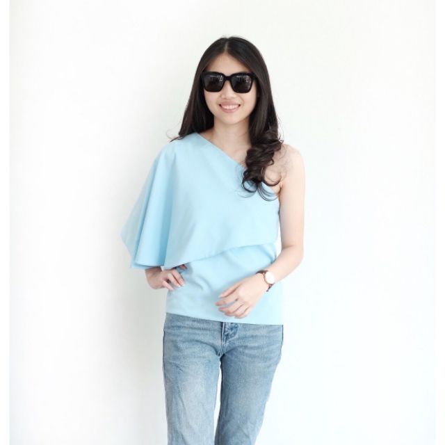 Saleเสื้อไหล่เดียว เสื้อบ่าเดียว