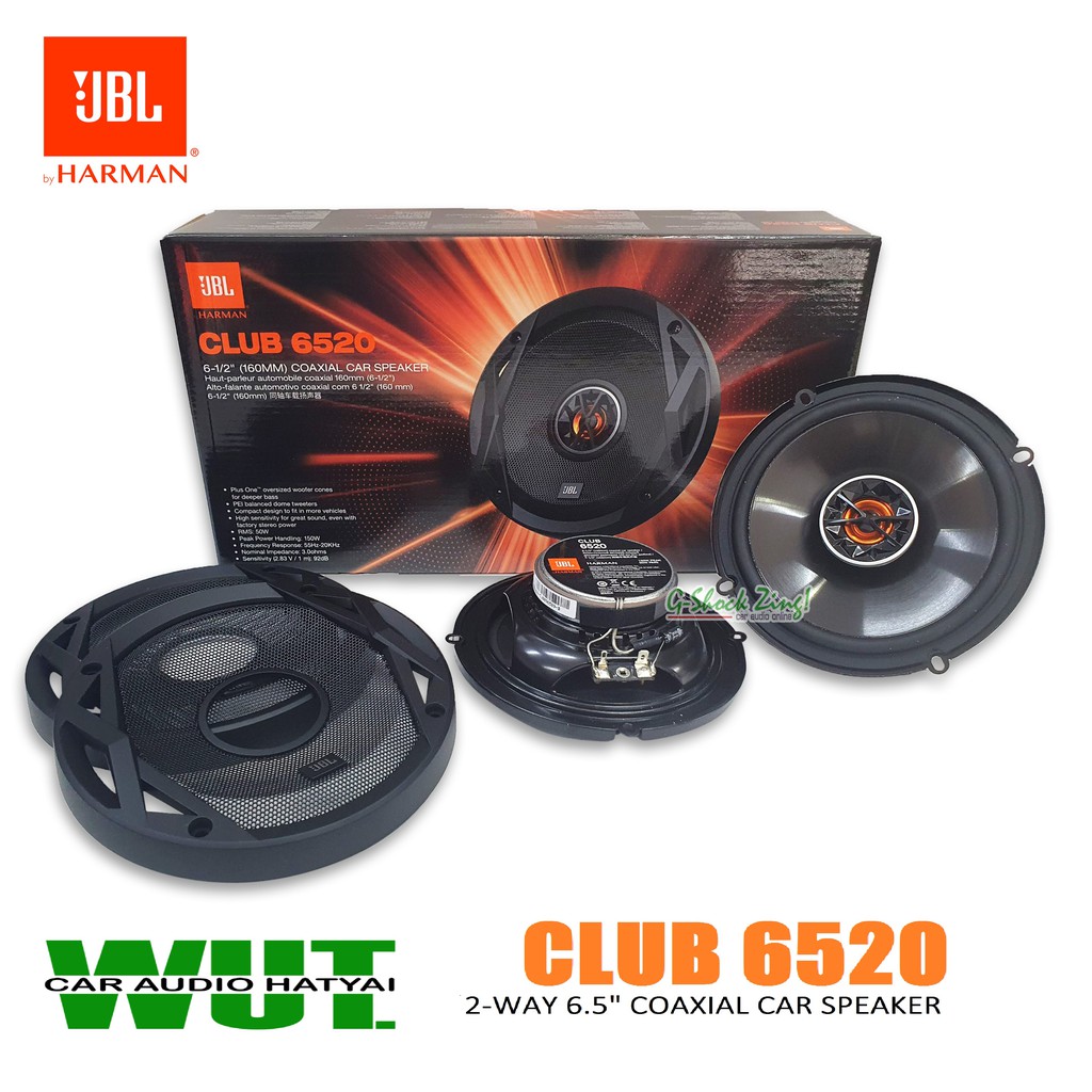 JBL Coaxial Speaker ลำโพงรถยนต์ ดอกลำโพง6.5นิ้ว เครื่องเสียงรถยนต์ JBL รุ่น CLUB 6520 (1คู่)