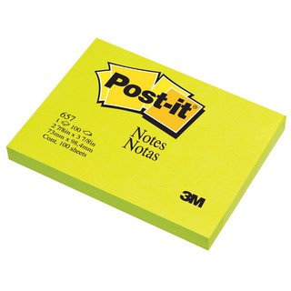 โพสต์-อิท โน้ต 657 3x4" สีเขียวสะท้อนแสง Post-It Note 657 3x4 "Green, reflective