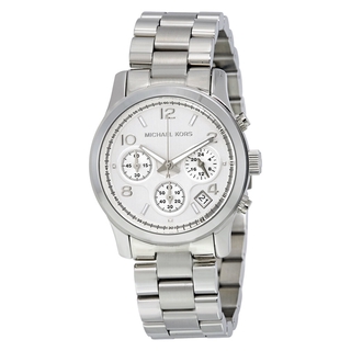 Michael Kors. Michael Kors 38mm MK5076 Womens Stainless Steel Quartz Chronograph Silver Tone Dial Watch MK5076