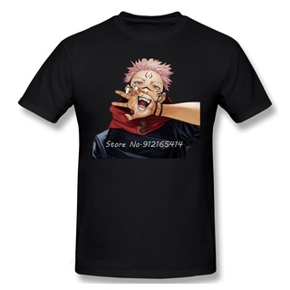 [S-5XL]เสื้อยืดลําลอง แขนสั้น พิมพ์ลาย Jujutsu Kaisen Sukuna Itadori Yuuji Sukuna สีดํา เข้ากับทุกการแต่งกาย สไตล์คลาสสิ