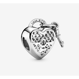 [พร้อมส่ง สินค้าแท้ 💯] Pandora Love You Heart Padlock Charm