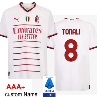 เสื้อกีฬาแขนสั้น ลายทีมฟุตบอล AC Milan jersey 2022 2023 22 23 ชุดเยือน