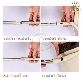 YY⚡พร้อมส่งจ้าา⚡YYชุดไม้กวาดไม้กวาด หมุนได้ มีแปรงในตัวพร้อมที่ตักขยะ YF-1157
