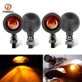 {GOOD} ไฟเลี้ยว ไฟเบรก LED โลหะ สําหรับรถจักรยานยนต์ Harley 2 ชิ้น