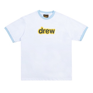 เสื้อยืดผ้าฝ้ายพิมพ์ลาย❣✓✖Drew fashion printed cotton unisex T-shirt short sleeve