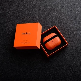 เคสหนัง Melkco สําหรับ AirPods Pro 1 2 3 4 Pro2 Pro 3 (2025) อุปกรณ์เสริม EarPhone ลิ้นจี่ฝาครอบหนังวัวธรรมชาติ