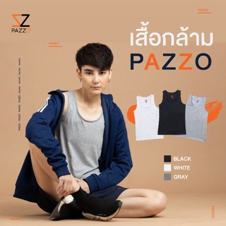 PAZZO ใส่โค้ด WMXYBE ลดเพิ่ม 30% เสื้อกล้าม​ทอม โปรโมชั่น 3 ตัว สีขาว เทา ดำ ราคาพิเศษ​