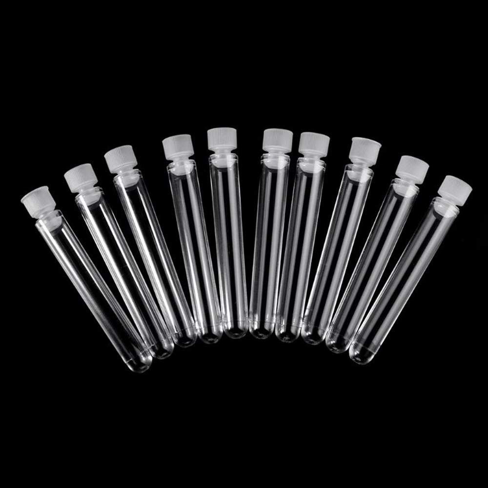 CLEAR หลอดทดลองพลาสติกใสพร้อมฝาเกลียวสีขาวขนาด 12×75 มม . 100 ชิ้น ราคา ถูกที่สุด ดีลบีเคเค แกลเลอรีภาพที่ 9