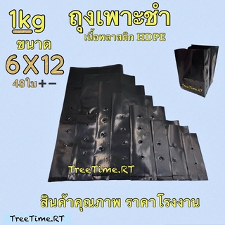 ถุงเพาะชำ 6X12 (1KG) เนื้อHDPE ราคาถูกที่สุด