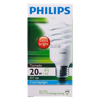 ฟิลิปส์หลอดทอร์นาโดคูลเดย์ไลท์ 20วัตต์ Philips Tornado Cool Daylight 20W