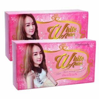 White Aura Miracle Carrot Soap สบู่ไวท์ออร่า 160g (2 ก้อน)สารสกัดจากแครอทแท้ 100% บำรุงผิว ฆ่าสิว ผิวกระจ่าง#1475