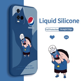 เคสโทรศัพท์ซิลิโคน แบบนิ่ม ผิวด้าน กันกระแทก ลาย Pepsi boy สําหรับ vivo Y21 Y21A Y21E Y21G Y21S Y21T Y33T Y33S Y32