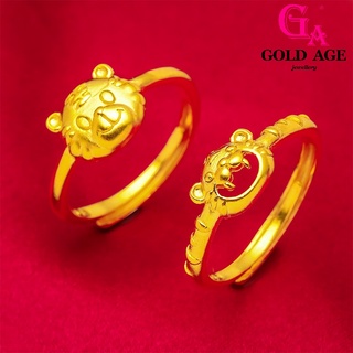 Ga Jewellery แหวนสเตนเลส ชุบทอง 24k ลายการ์ตูนเสือน้อย กรุงเทพ ของขวัญ แฟชั่นเกาหลี สําหรับคู่รัก