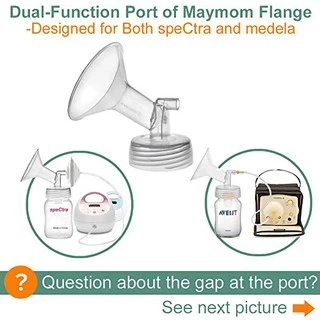 กรวยปั๊มนม Maymom คอกว้างสำหรับ Spectra, มาลิช, ยูฮา และอื่นๆ (เฉพาะกรวย)