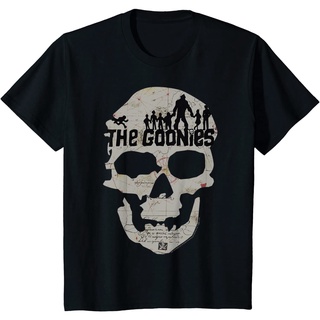 เสื้อยืดผ้าฝ้ายพรีเมี่ยม เสื้อยืด พิมพ์ลายโปสเตอร์ The Goonies Skeleton Map