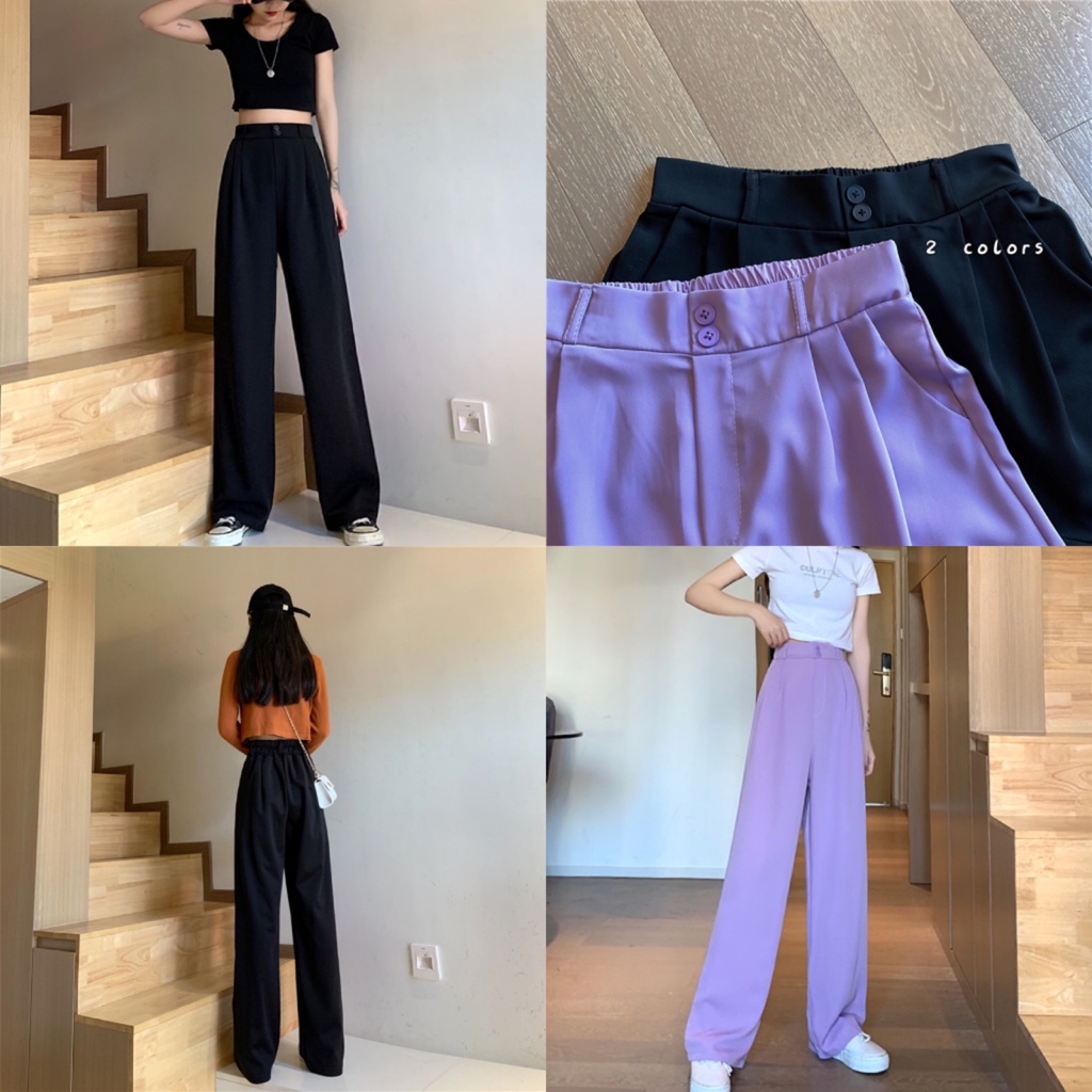 มีราคาขายส่ง# กางเกงขายาว กางเกงขาตรง กางเกงเอวสูง ใส่สบาย ชุดทำงาน |  Shopee Thailand