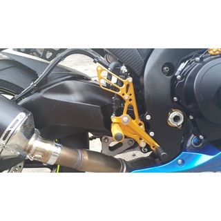 เกียร์โยง Rearsets GSX-R1000 K9-L6 ทุกปี แบร์น Mothracing วัสดุ AL 7075 T651 แบริ่งข้างละ2ตลับ สเแตนเลส(65) สีดำ