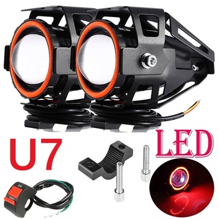 Additional Motorcycle Headlight Moto Led Spotlight Fog Light U7 Angel Eyes For Mv Agusta F4 Brutale 750 Brutale 910R Bru