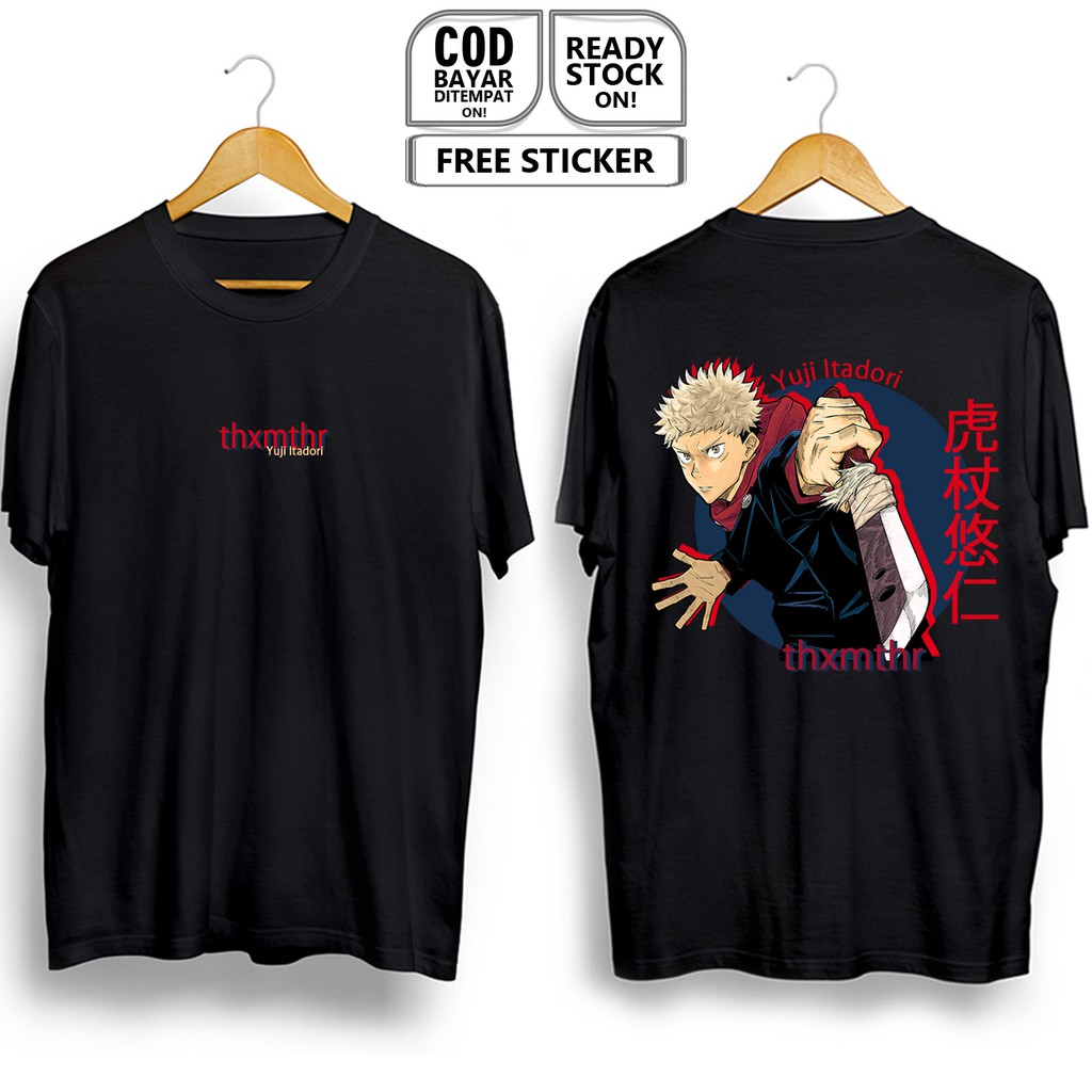 YUJI ITADORI JUJUTSU KAISEN GOOU SATORU KANTO MEGUMI เสื้อยืดผ้าคอสเพลย์ญี่ปุ่น JOJI THX