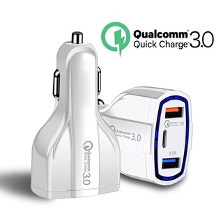 Qc 3.0 ที่ชาร์จแบบด่วน 3.5A Type C + พอร์ต Dual Usb สําหรับอะแดปเตอร์ชาร์จโทรศัพท์