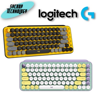 Logitech Bluetooth Keyboard POP Keys Blast Yellow (TH/EN) คีย์บอร์ด ประกันศูนย์