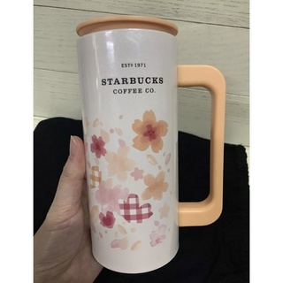 ใหม่ แก้ว Starbucks 12oz Sakura สีโอรส ซากุระ