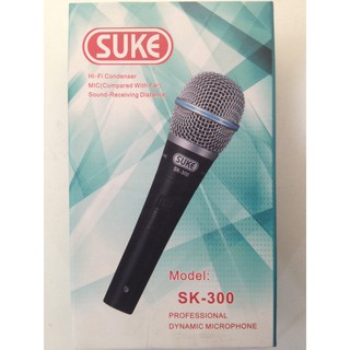 ไมค์สาย ไมโครโฟนมีสาย 4 เมตร SUKE SK-300 Professional Dynamic Microphone