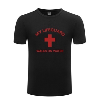 เสื้อยืดผ้าฝ้าย พิมพ์ลาย NGF32T65E 3 My Lifeguard Jesus God Christian Jesus Eur สําหรับผู้ชาย O65YT666024สามารถปรับแต่งไ