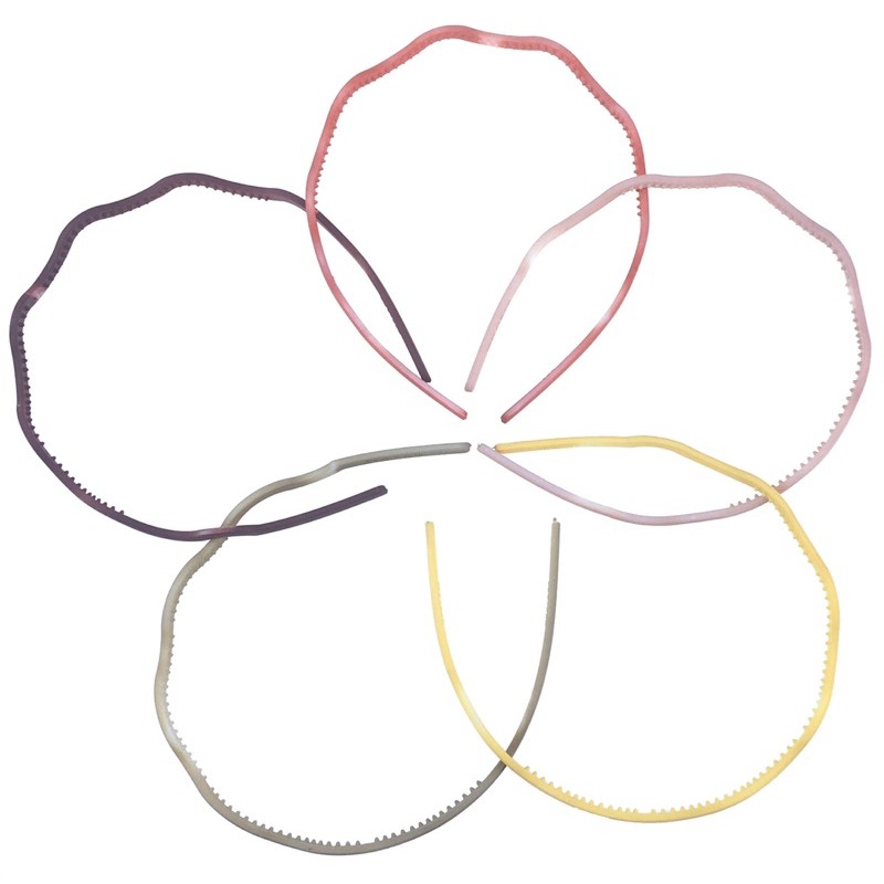 HVL ที่คาดผมพลาสติกสีด้านเก๋ๆ คลื่นใหม่ 5 มิล 1 ชิ้น - รูปที่ 2