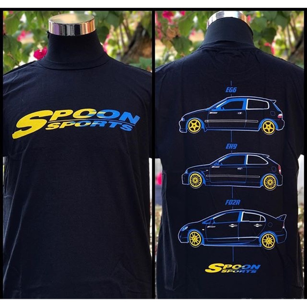 Spoon Sports Honda Civic EG6 EK9 FD2R Limited (เสื้อยืดสีดํา)