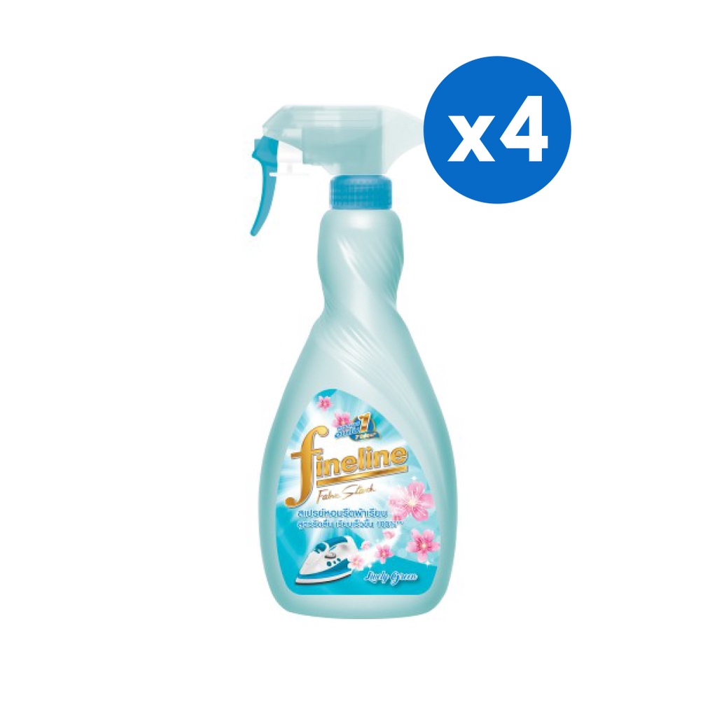 [4ชิ้น]Fineline ไฟน์ไลน์ สเปรย์หอม รีดผ้าเรียบ ไลฟ์ลี่กรีน 500ml (แบบหัวฉีดสีเขียว)