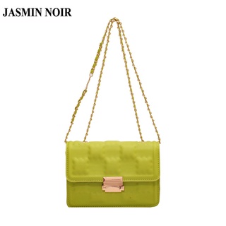 Jasmin NOIR กระเป๋าสะพายข้าง ลายสก๊อต แต่งสายโซ่ สําหรับผู้หญิง