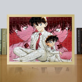 ของเล่นจิ๊กซอว์ไม้ รูปการ์ตูนอนิเมะนักสืบโคนัน Kudo Shinichi Haihara Ai สองมิติ สําหรับเด็ก