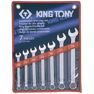 ชุด ประแจ แหวนข้าง KINGTONY 10-19[ คิงโทนี่ ] 7 ชิ้น Pcs. / ชุด Set รุ่น 1207 MR [ 1207MR ]