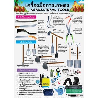 โปสเตอร์เรื่องเครื่องมือการเกษตร #EQ-134 โปสเตอร์กระดาษ